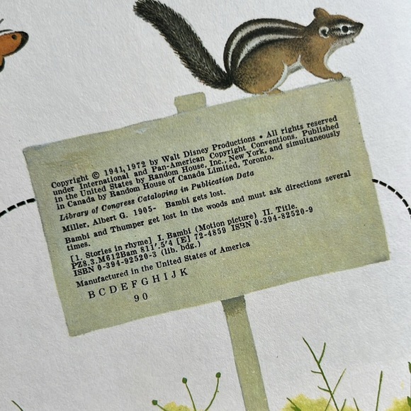VINTAGE Disney book 1970’s Bambi Gets Lost. Wonderful world of reading. - Picture 10 of 11